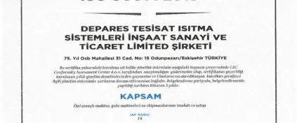 Depares Proved Its Internatıonal Valıdıty Once Agaın By Renewıng Its Qualıty Management System Certıfıcates